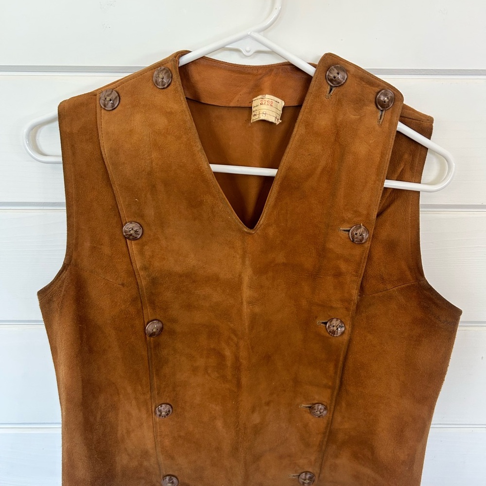 Suede/leather awesome vintage vest